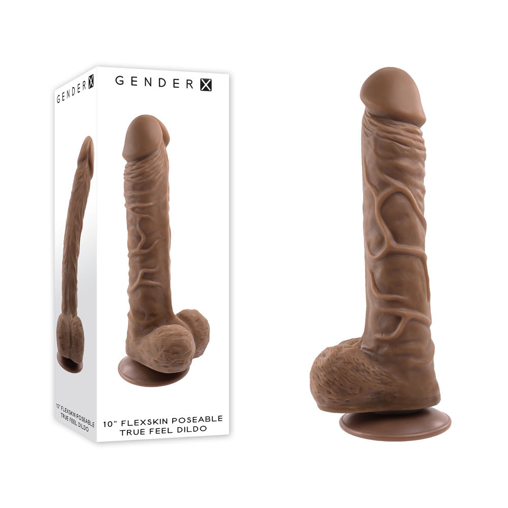 Gender X 10'' FLEXSKIN POSEABLE TRUE FEEL - Dark buy online Australia