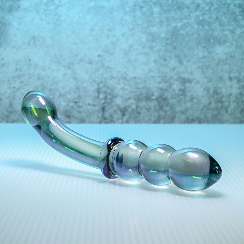 Gender X LUSTROUS GALAXY WAND - Blue/Violet Glass 18.5 cm Double Ended Massager — view 3