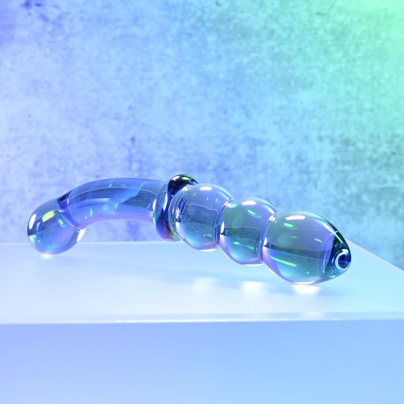 Gender X LUSTROUS GALAXY WAND - Blue/Violet Glass 18.5 cm Double Ended Massager — view 6