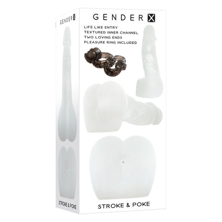 Gender X STROKE & POKE - Clear 20 cm Stroker Dong buy online Australia