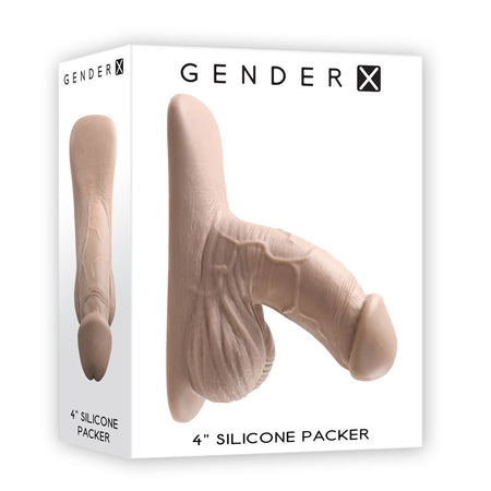 Gender X 4'' SILICONE PACKER LIGHT - Flesh 10 cm Packer buy online Australia