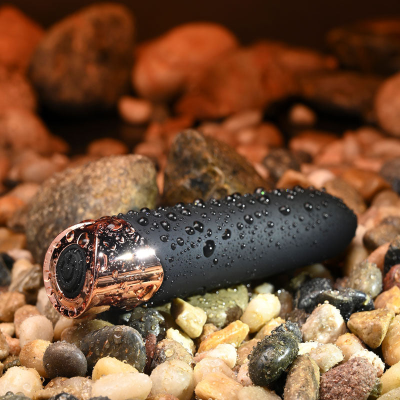 Gender X THE GOLD STANDARD - Black/Rose Gold 10 cm USB Rechargeable Bullet — image 6
