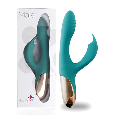 Maia Skyler - Green 21.6 cm Bendable Rabbit Vibrator buy online Australia