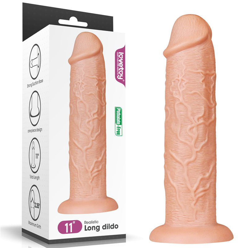 King Size 11'' Realistic Dildo - Flesh 28 cm Dong buy online Australia