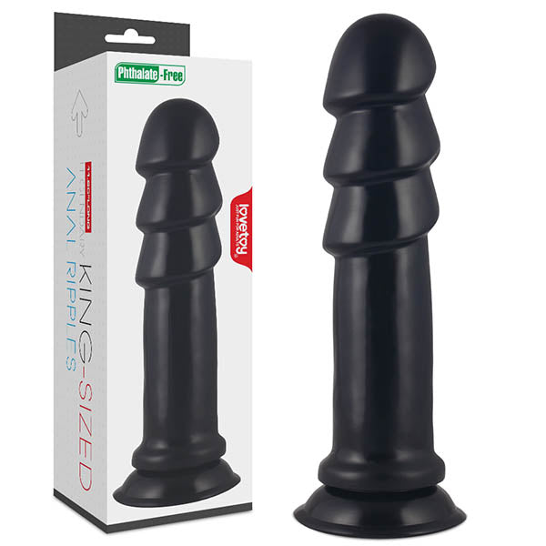 King Sized Anal Ripples - Black 28.5 cm (11.5'') Mega Anal Plug buy online Australia