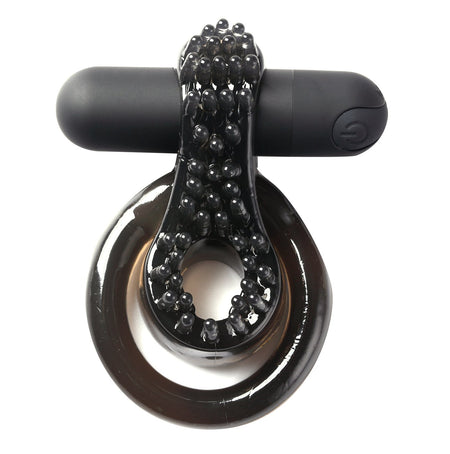 Maia Jagger Black USB Rechargeable Vibrating Cock & Ball Ring