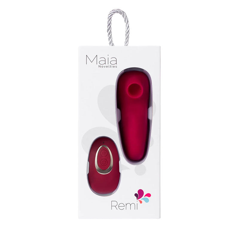 Maia Remi - Red Panty Vibe with Suction