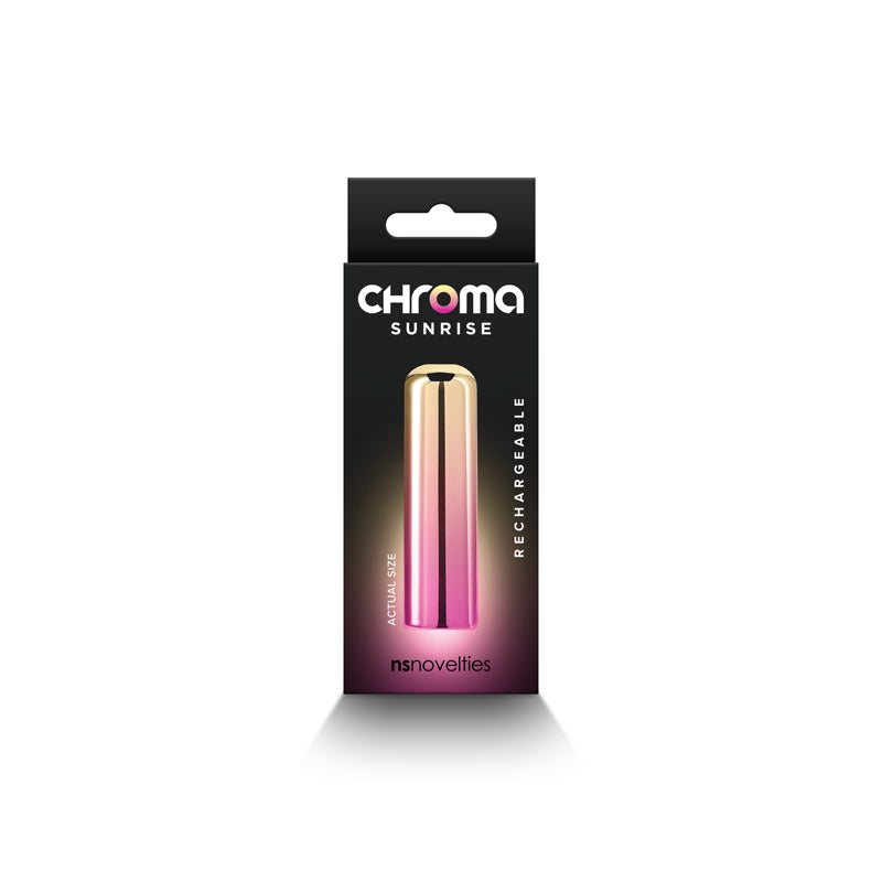 Chroma Sunrise - Small - Metallic Pink/Gold 6.8 cm USB Rechargeable Bullet — image 4