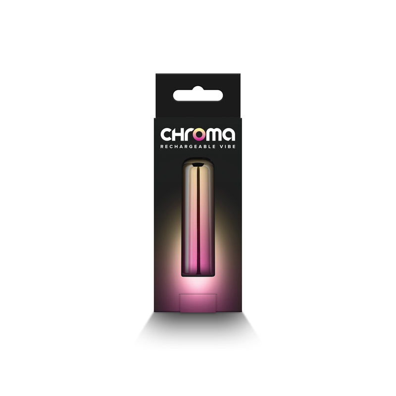 Chroma Sunrise - Small - Metallic Pink/Gold 6.8 cm USB Rechargeable Bullet — image 5