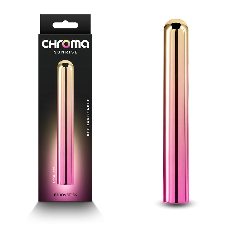 Chroma Sunrise - Large - Metallic Pink/Gold 13.8 cm Vibrator buy online Australia