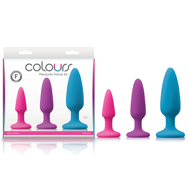 Colours Pleasures Trainer Kit - Coloured Butt Plugs - Set of 3 Sizes buy online Australia