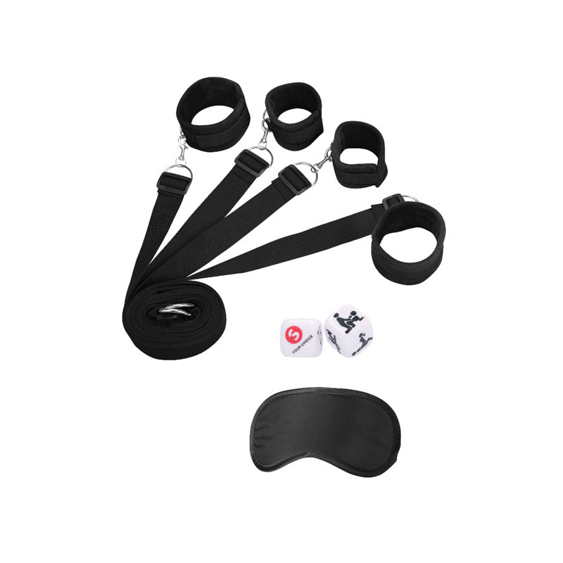 OUCH! Black & White Bed Bindings Restraint System