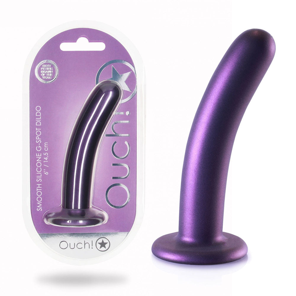 OUCH! Smooth Silicone G-Spot Dildo - 6'' / 14.5 cm buy online Australia