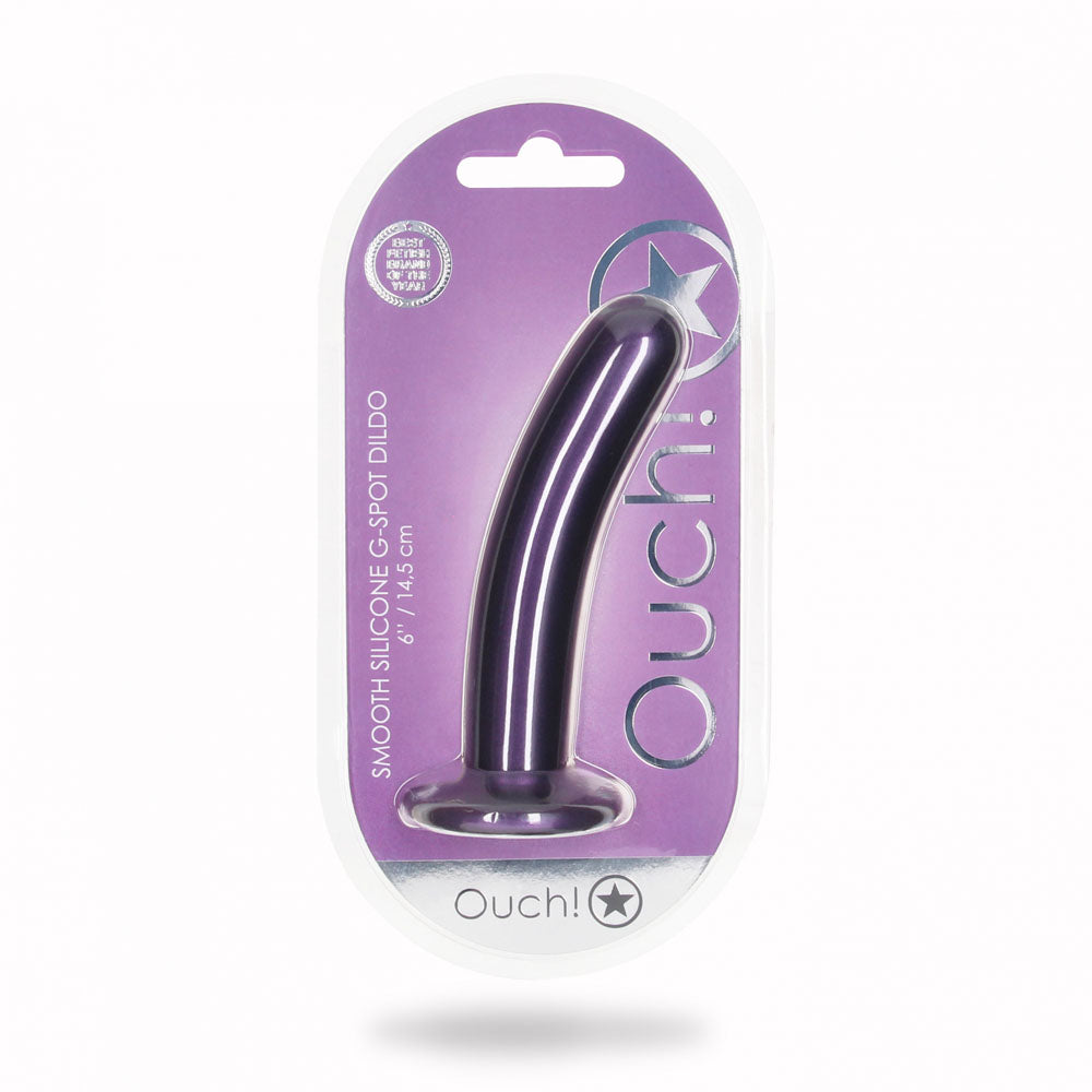 OUCH! Smooth Silicone G-Spot Dildo - 6'' / 14.5 cm — view 9