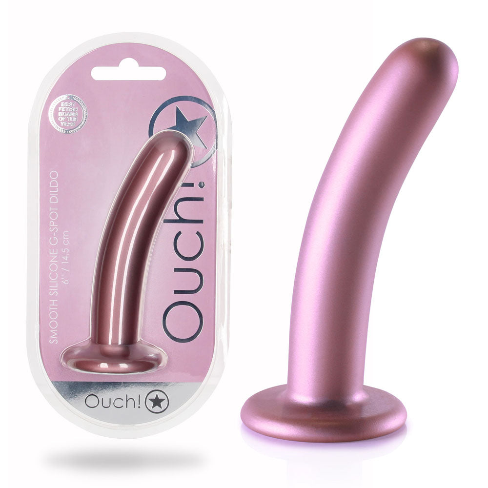 OUCH! Smooth Silicone G-Spot Dildo - 6'' / 14.5 cm buy online Australia