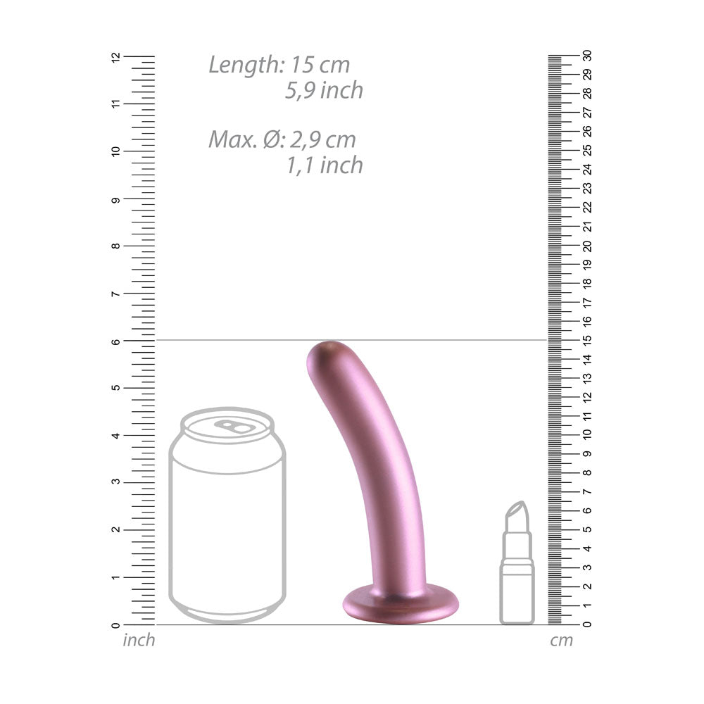 OUCH! Smooth Silicone G-Spot Dildo - 6'' / 14.5 cm — view 8