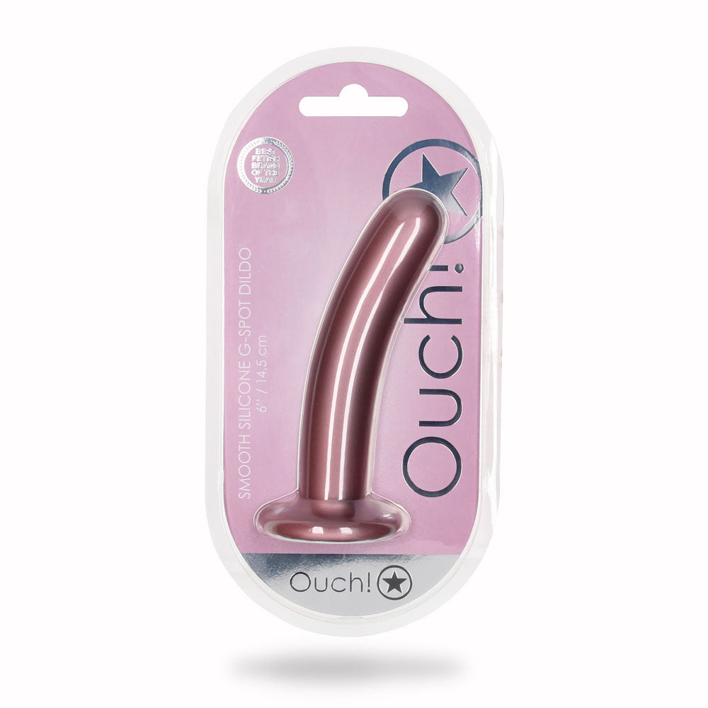 OUCH! Smooth Silicone G-Spot Dildo - 6'' / 14.5 cm — view 9