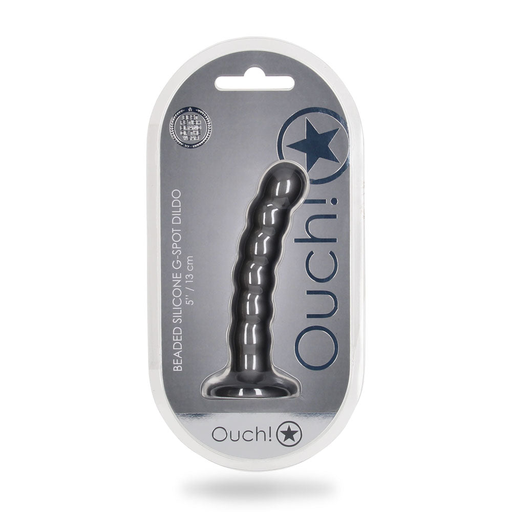 OUCH! Beaded Silicone G-Spot Dildo - 5'' / 13cm — view 8