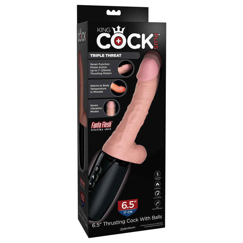King Cock Plus 6.5'' Thrusting Cock with Balls buy online Australia
