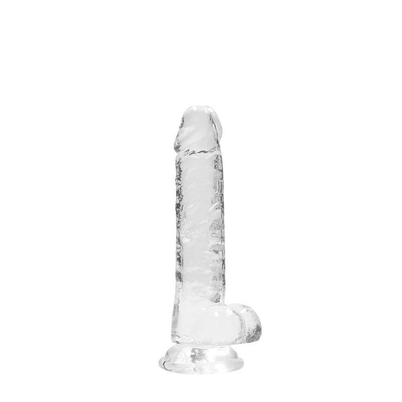 RealRock 7'' Realistic Dildo With Balls - Clear 17.8 cm Dong