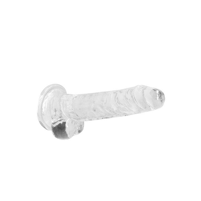 RealRock 7'' Realistic Dildo With Balls - Clear 17.8 cm Dong