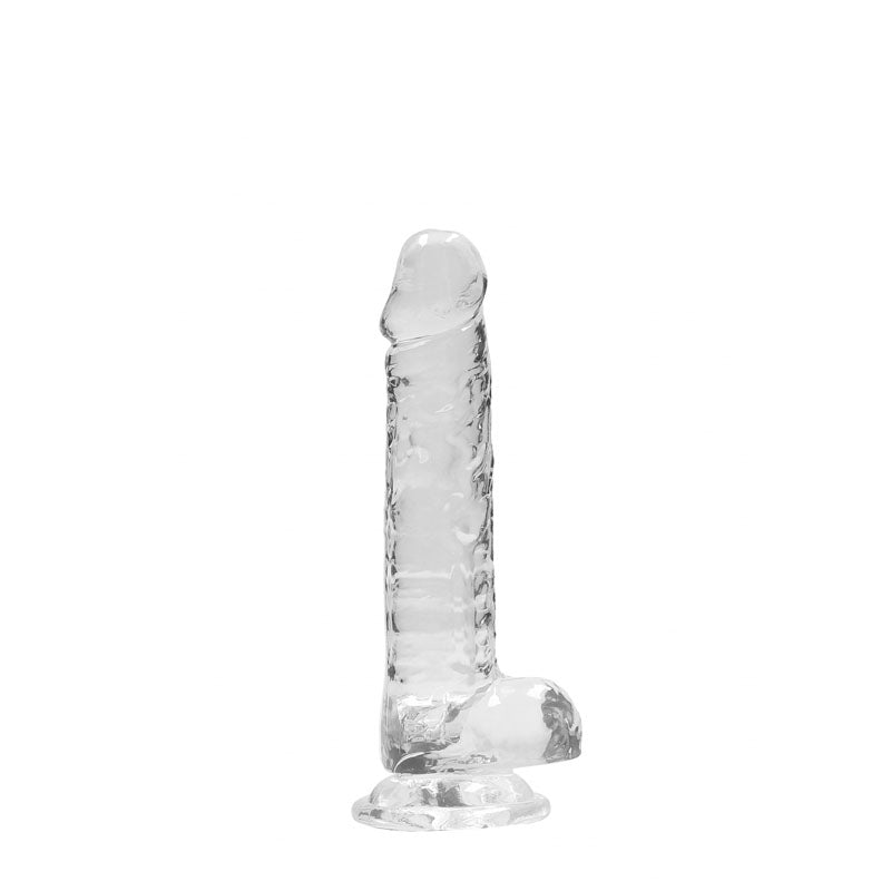 RealRock 7'' Realistic Dildo With Balls - Clear 17.8 cm Dong