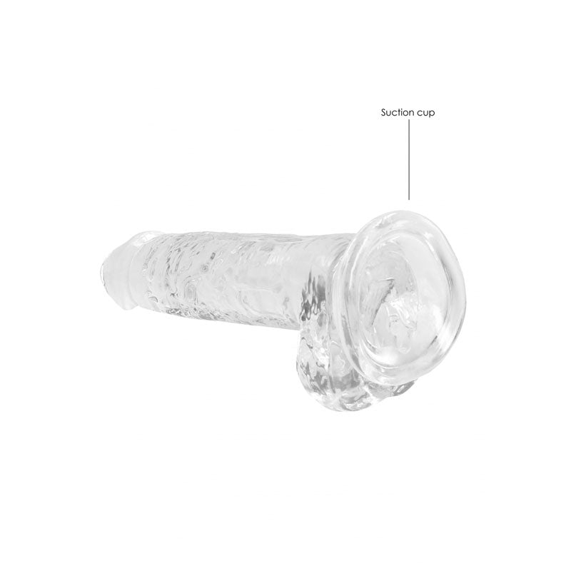 RealRock 7'' Realistic Dildo With Balls - Clear 17.8 cm Dong