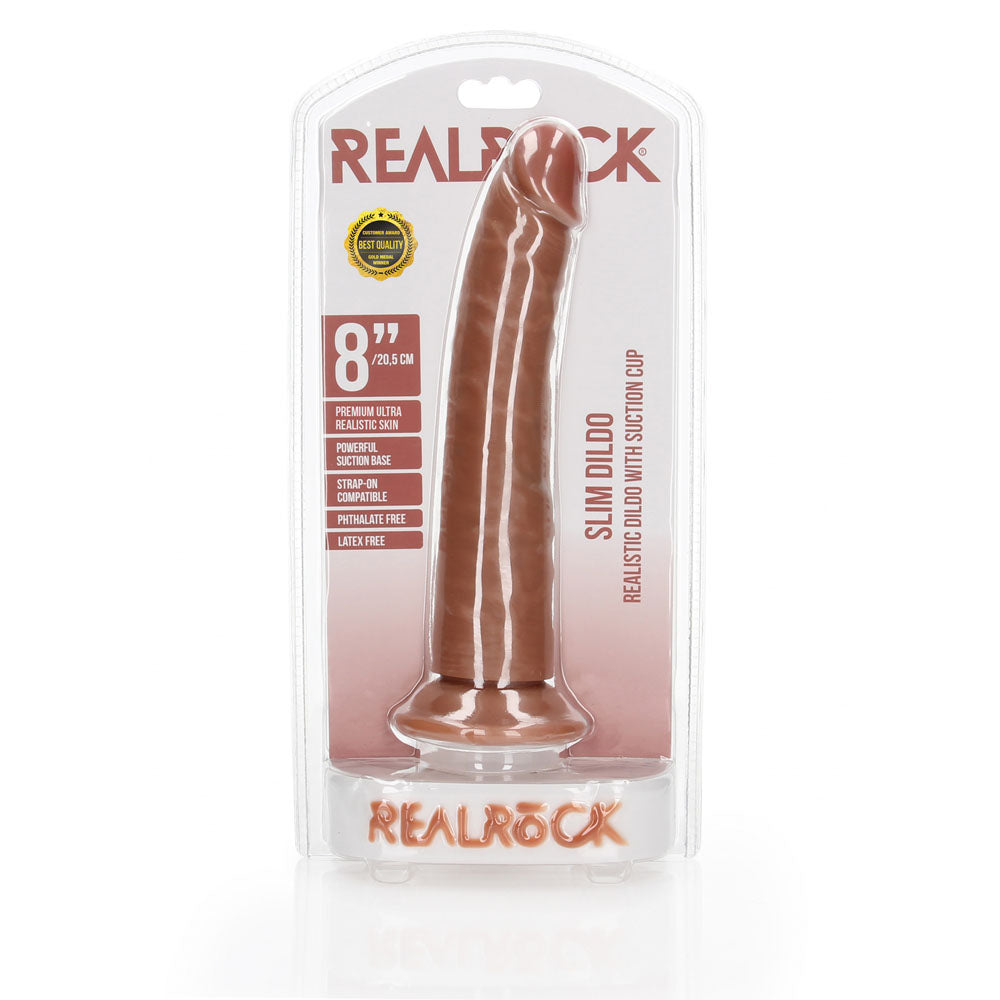 REALROCK Realistic Slim Dildo with Suction Cup - 20.5cm — view 7