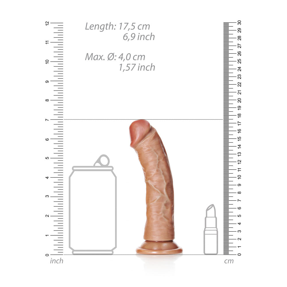 REALROCK Realistic Regular Curved Dildo with Suction Cup - 15.5 cm — image 8