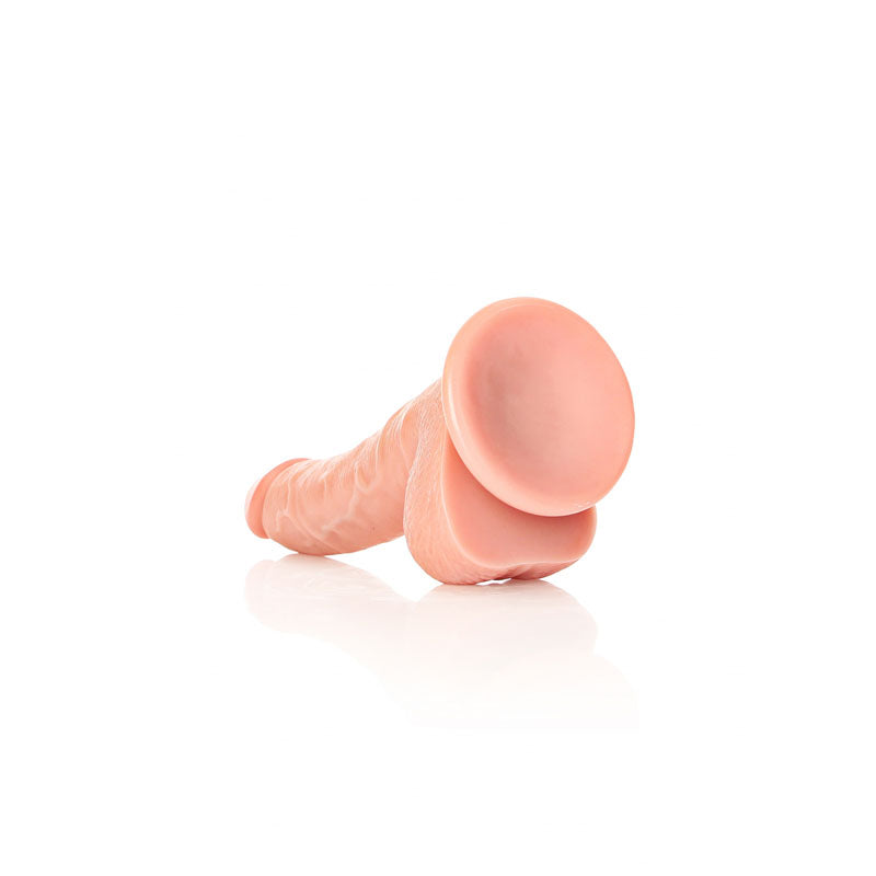 REALROCK Realistic Regular Curved Dong with Balls - 18 cm - Flesh 18 cm (7'') Dong — view 6