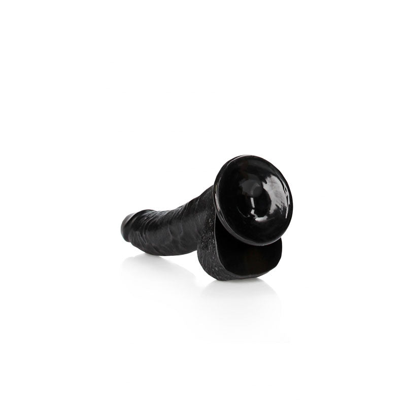 REALROCK Realistic Regular Curved Dong with Balls - 20.5 cm - Black 20.5 cm (8'') Dong — image 6