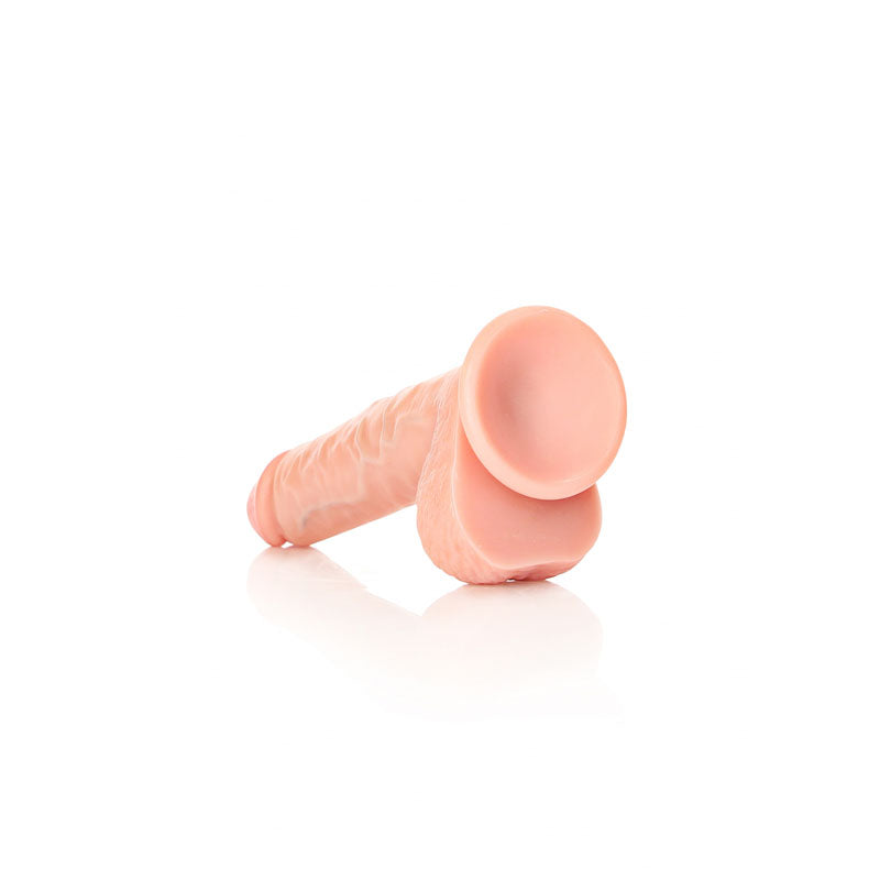 REALROCK Straight Realistic Dildo with Balls - 18 cm - Flesh 18 cm (7'') Dong — view 6