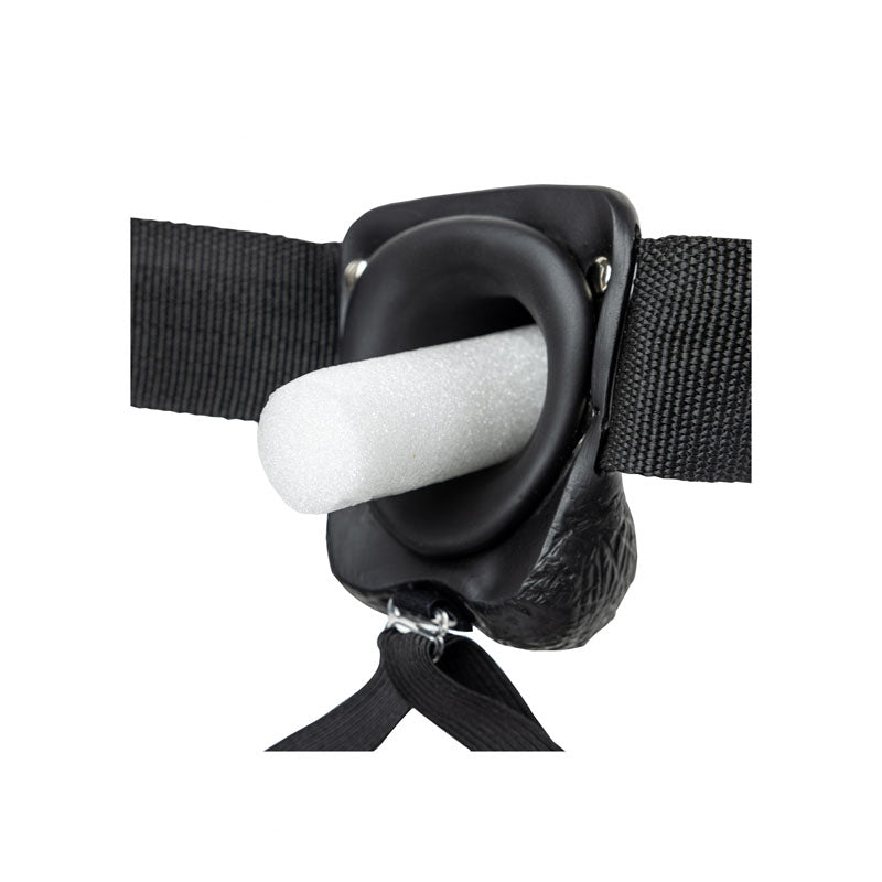 Vibrating Hollow Strapon with Balls - 7i -
