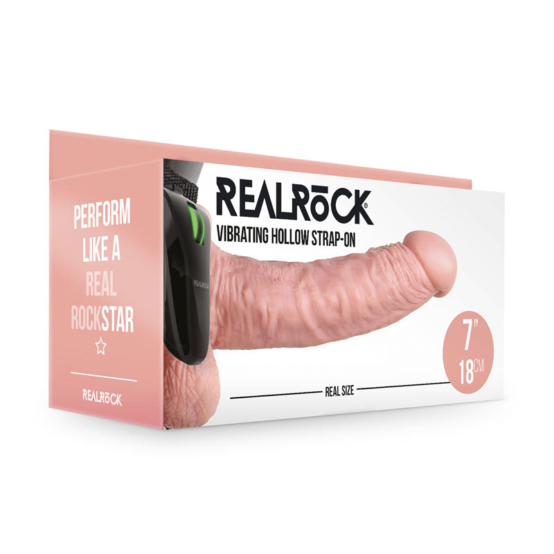 Vibrating Hollow Strapon with Balls - 7i -