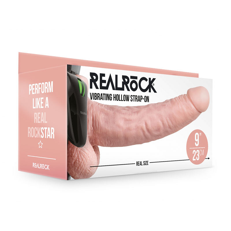 Vibrating Hollow Strapon with Balls - 9i -
