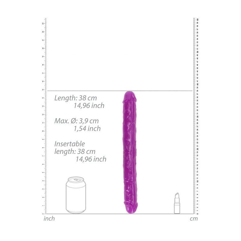 REALROCK 38 cm Double Dong Glow - Purple - Purple 38 cm (15'') Double Dong — view 6