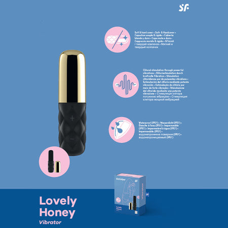 Satisfyer Mini Lovely Honey - Gold/Black Mini Vibrator buy online Australia