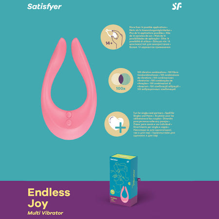 Satisfyer Endless Joy - Pink Couples Stimulator buy online Australia