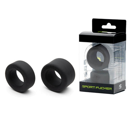 Sport Fucker Nutt Job Set - Black Cock Rings - Set of 2 buy online Australia
